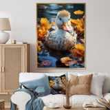 Yellow White Marine Animals Portrait - Yellow Marine Animals Wall Art