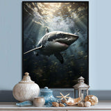 Grey Shark The Majesty - Animals Canvas Wall Art