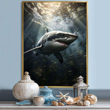 Grey Shark The Majesty - Animals Canvas Wall Art