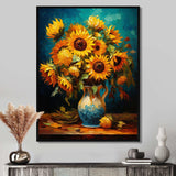 Masterpiece Sunflowers By Van Gogh IV - Landscapes Canvas Wall Art