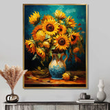 Masterpiece Sunflowers By Van Gogh IV - Landscapes Canvas Wall Art