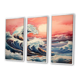 Masterpiece Pink The Great Wave Of Kanagawa I - Multi-Panels