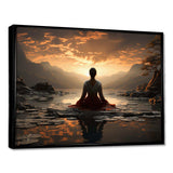 Black Peach Meditation Eternal Now - Spiritual Canvas Wall Art