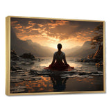 Black Peach Meditation Eternal Now - Spiritual Canvas Wall Art