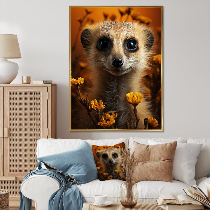 Orange Brown Meercat Animal - Meercat Wall Art Prints