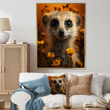 Orange Brown Meercat Animal - Meercat Wall Art Prints