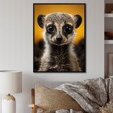 Yellow Brown Meercat Curious Meercat - Yellow Meercat Wall Art