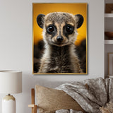 Yellow Brown Meercat Curious Meercat - Yellow Meercat Wall Art