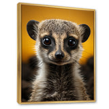 Yellow Brown Meercat Curious Meercat - Yellow Meercat Wall Art