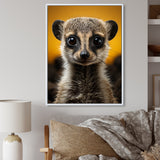 Yellow Brown Meercat Curious Meercat - Yellow Meercat Wall Art