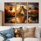 Mexico Sunset At Chichen Itza I - Multi-Panels