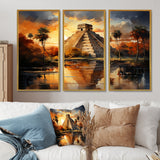 Mexico Sunset At Chichen Itza I - Multi-Panels