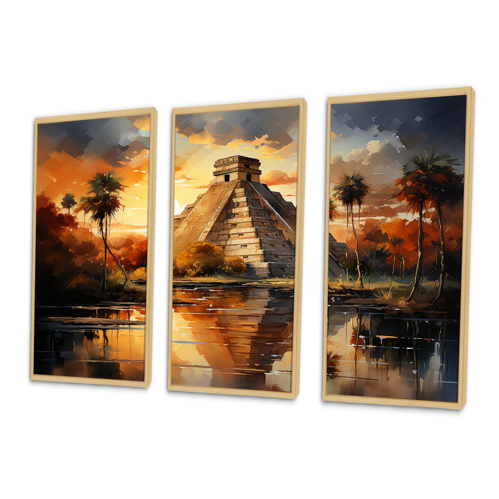 Mexico Sunset At Chichen Itza I - Multi-Panels