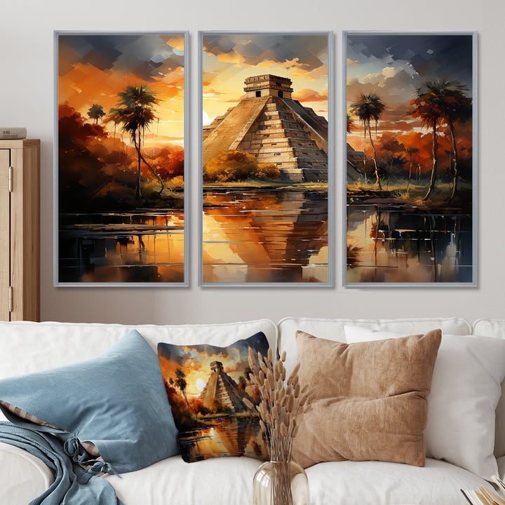 Mexico Sunset At Chichen Itza I - Multi-Panels