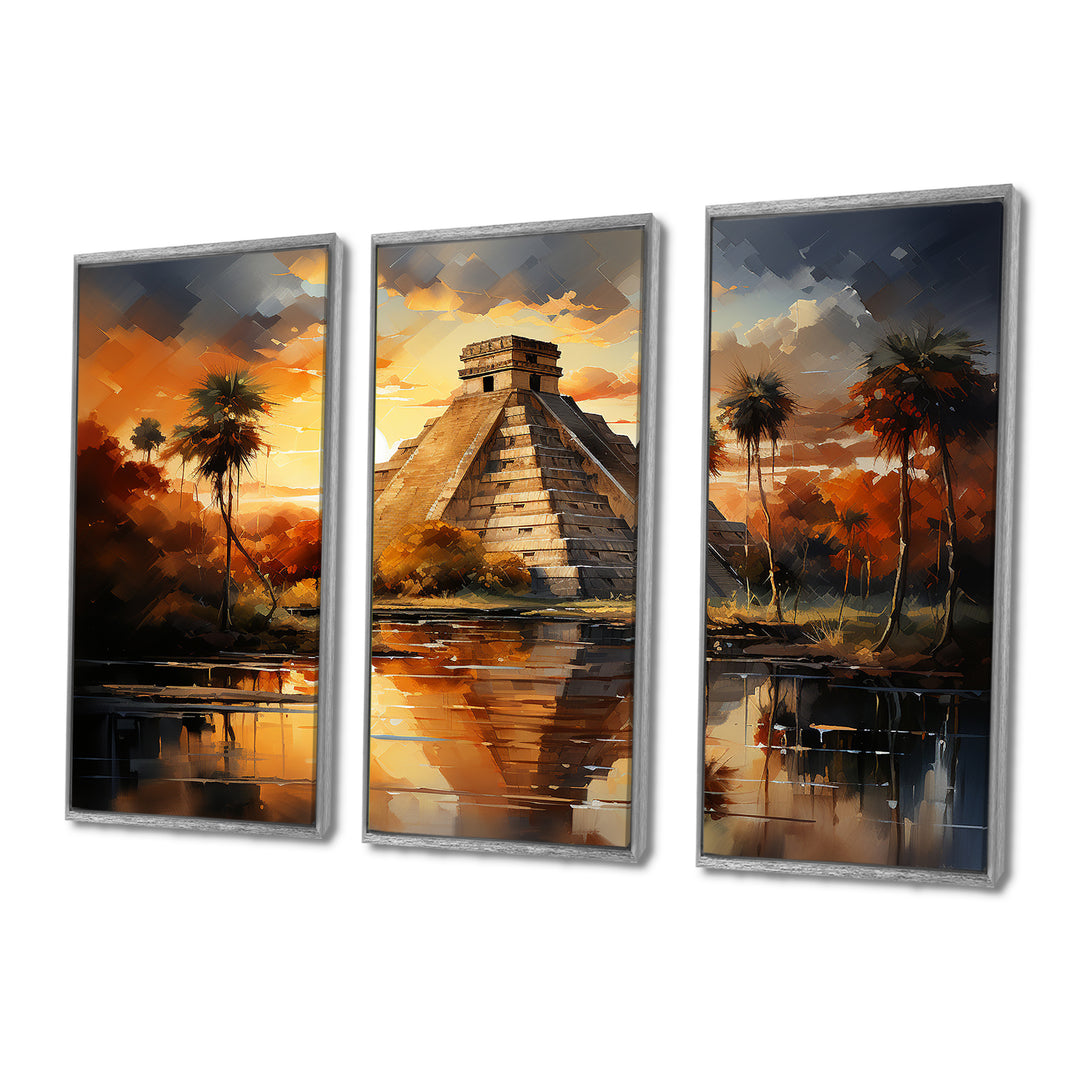 Mexico Sunset At Chichen Itza I - Multi-Panels