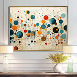 Green Beige Mid Century Abstract Retro IV - Abstract Canvas Wall Art