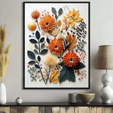 Colorful Mid Century Midcentury Botanicals II - Abstract Canvas Wall Art