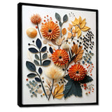 Colorful Mid Century Midcentury Botanicals II - Abstract Canvas Wall Art