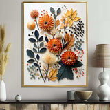 Colorful Mid Century Midcentury Botanicals II - Abstract Canvas Wall Art