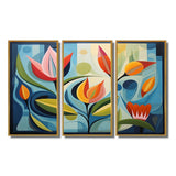 Green Mid Century Mod Nature II - Multi-Panel Canvas Prints