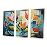 Green Mid Century Mod Nature II - Multi-Panel Canvas Prints