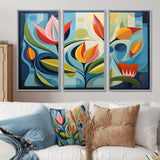 Green Mid Century Mod Nature II - Multi-Panel Canvas Prints