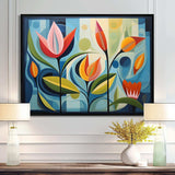 Green Mid Century Mod Nature II - Abstract Canvas Wall Art