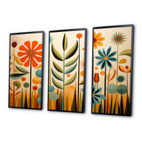 Red Mid Century Mod Nature - Multi-Panels