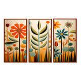 Red Mid Century Mod Nature - Multi-Panels