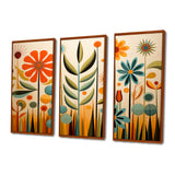 Red Mid Century Mod Nature - Multi-Panels