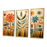 Red Mid Century Mod Nature - Multi-Panels