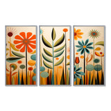 Red Mid Century Mod Nature - Multi-Panels