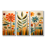 Red Mid Century Mod Nature - Multi-Panels