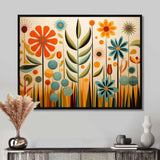 Red Mid Century Mod Nature - Abstract Canvas Wall Art