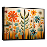 Red Mid Century Mod Nature - Abstract Canvas Wall Art