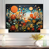 Orange Mid Century Natures Harmony III - Abstract Canvas Wall Art