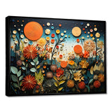 Orange Mid Century Natures Harmony III - Abstract Canvas Wall Art