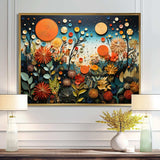 Orange Mid Century Natures Harmony III - Abstract Canvas Wall Art