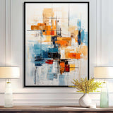 Colorful Mid Century Retro Reflections III - Abstract Canvas Wall Art