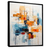 Colorful Mid Century Retro Reflections III - Abstract Canvas Wall Art