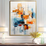 Colorful Mid Century Retro Reflections III - Abstract Canvas Wall Art