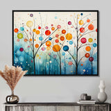 Teal Mid Century Retro Reflections - Abstract Canvas Wall Art