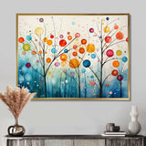 Teal Mid Century Retro Reflections - Abstract Canvas Wall Art