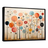 Colorful Mid Century Whimsical Wallpapers - Abstract Canvas Wall Art