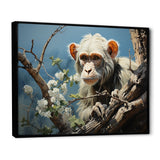Grey Brown Monkey Mischievous Monkey Pastoral - Monkey Bedroom Wall Art