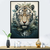 Monochrome Tiger Vector - Tiger Canvas Wall Art