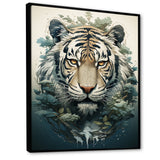 Monochrome Tiger Vector - Tiger Canvas Wall Art