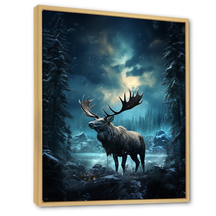 Blue Moose Celestial Journey - Moose Wall Decor