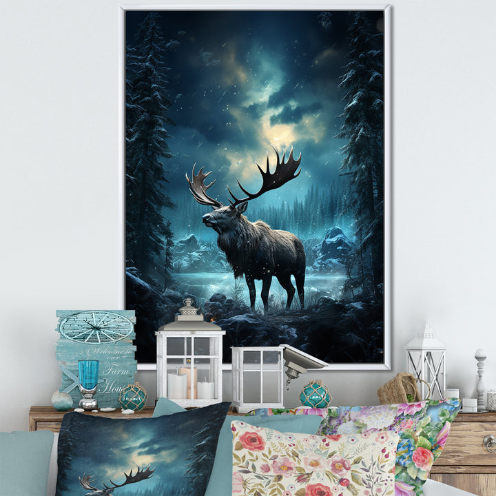 Blue Moose Celestial Journey - Moose Wall Decor