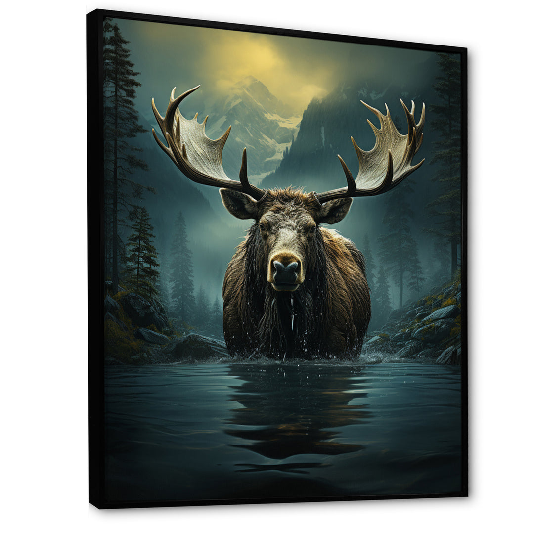 Blue Moose Coastal Wanderer - Moose Wall Decor